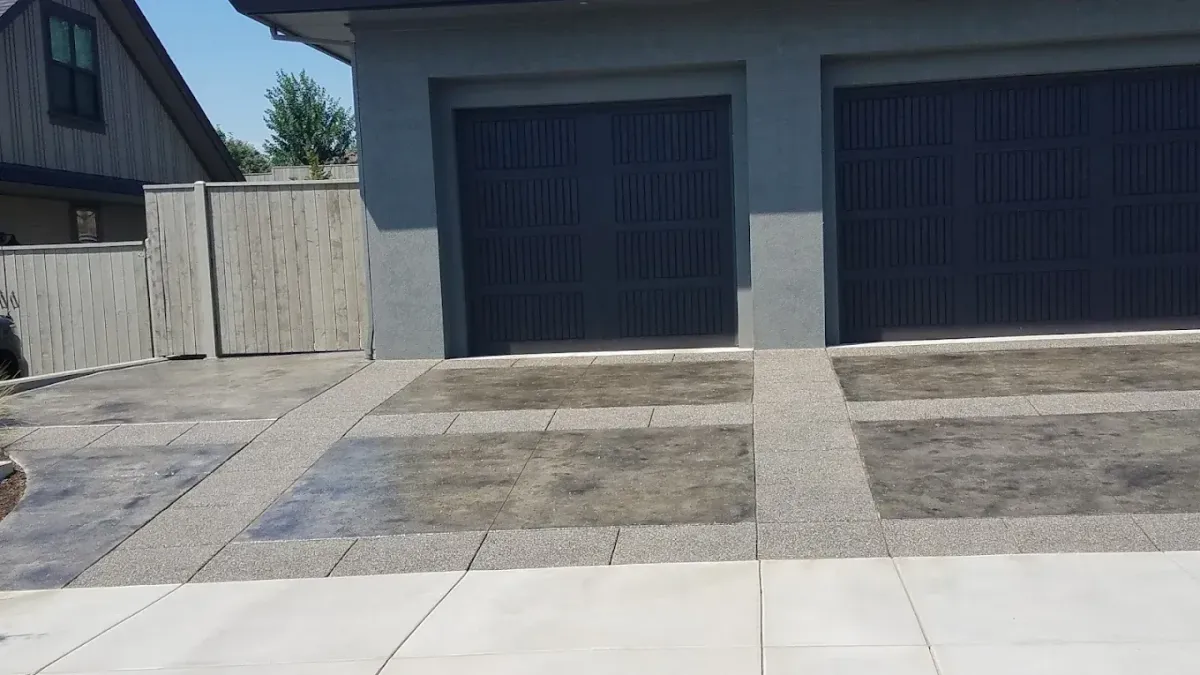 Freshly poured concrete driveway by Medford Concrete in Medford, Oregon