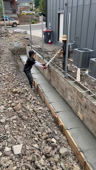 Residential concrete driveway in Central Point, Oregon