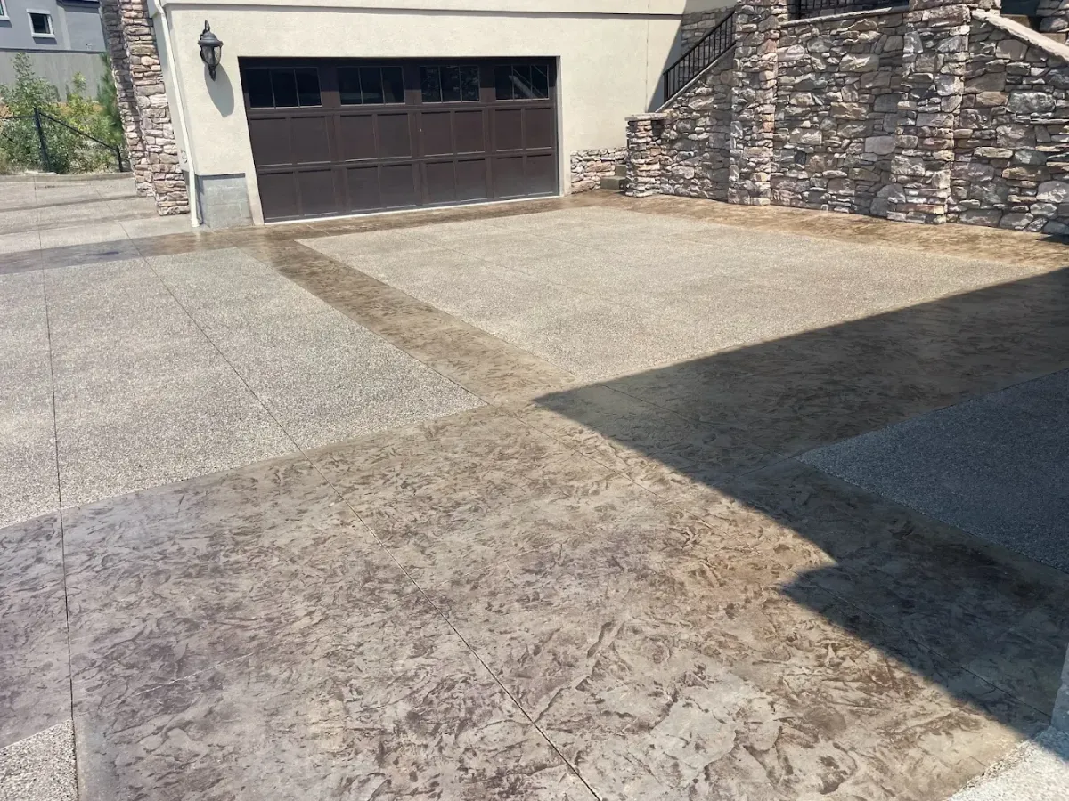 Freshly poured concrete driveway by Medford Concrete in Medford, Oregon