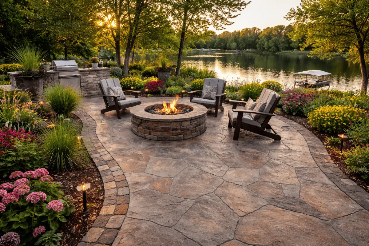 Residential concrete driveway in Central Point, Oregon
