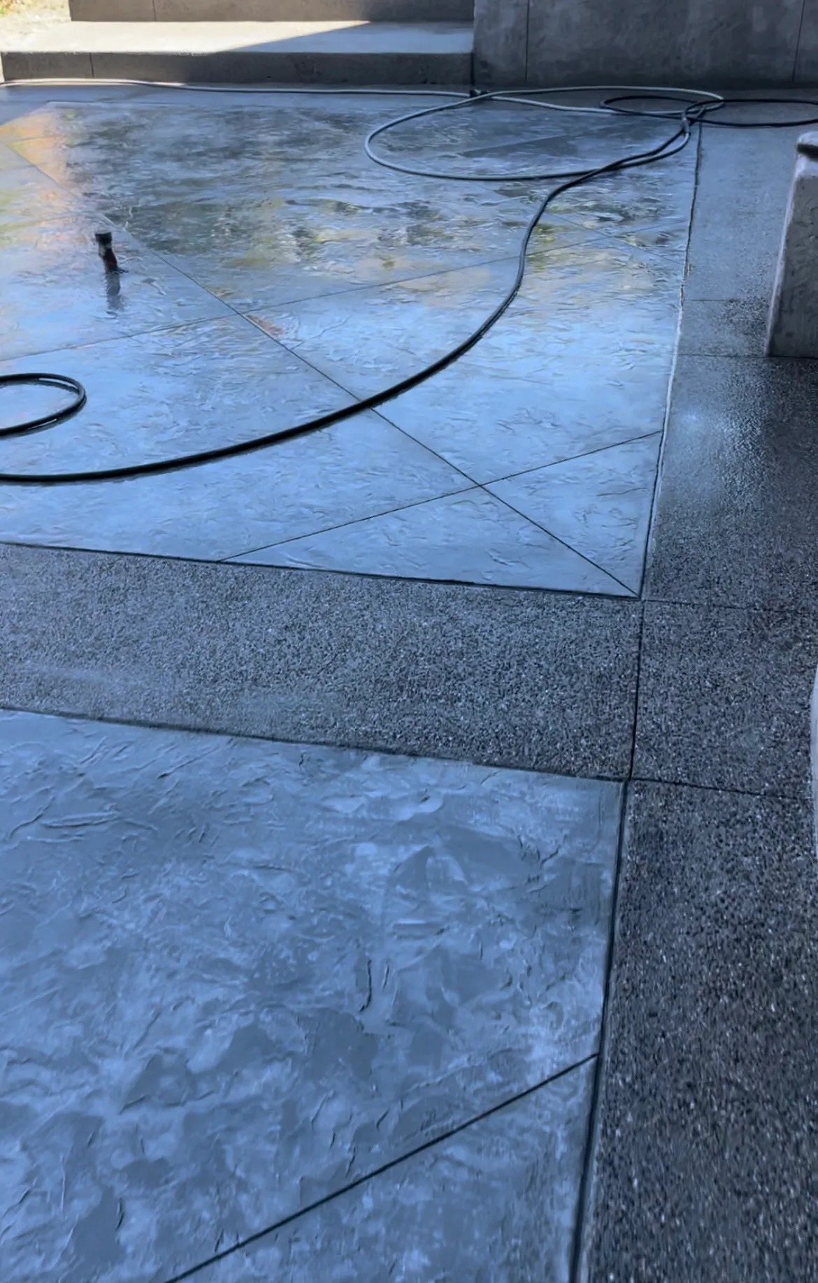 Residential concrete driveway in Central Point, Oregon