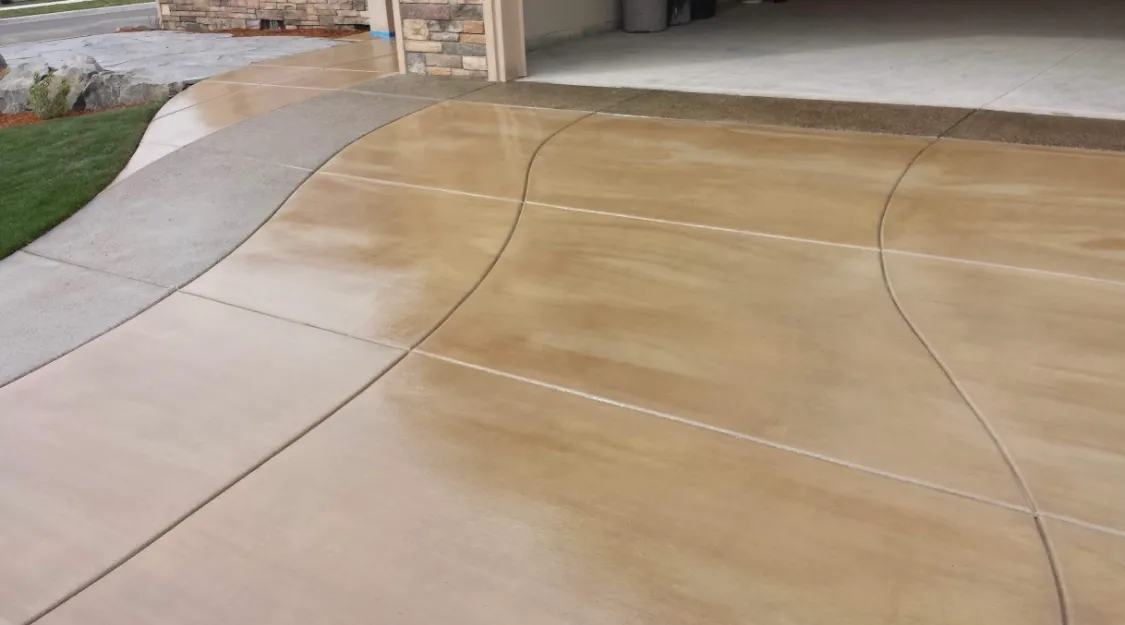 Freshly poured concrete driveway by Medford Concrete in Medford, Oregon